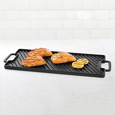 Food Network Pre Seasoned Cast Iron Reversible Grill