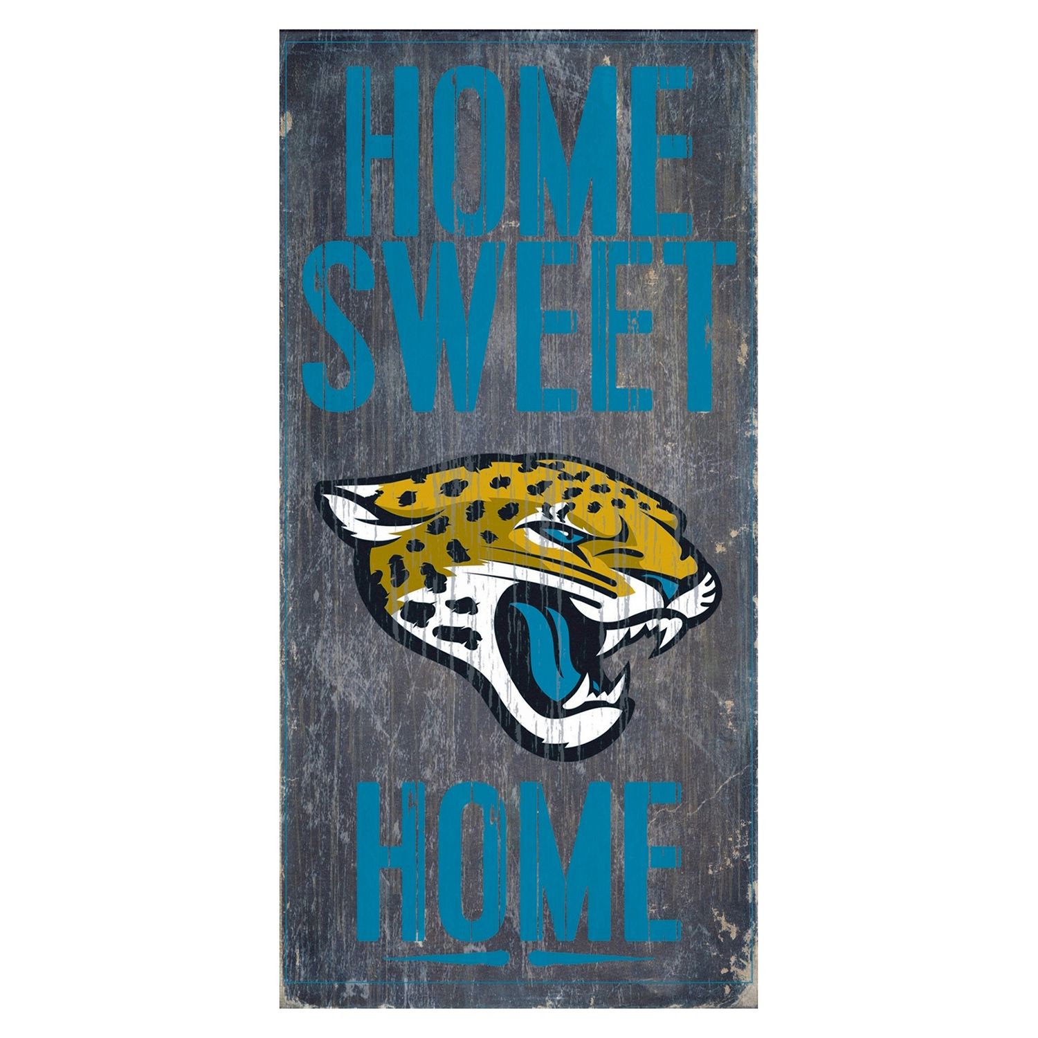 NFL Round Heritage Distressed Sign: Jacksonville Jaguars