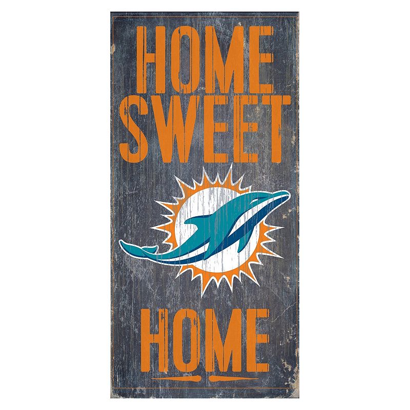61818708 Miami Dolphins Home Sweet Home Sign, Multicolor sku 61818708