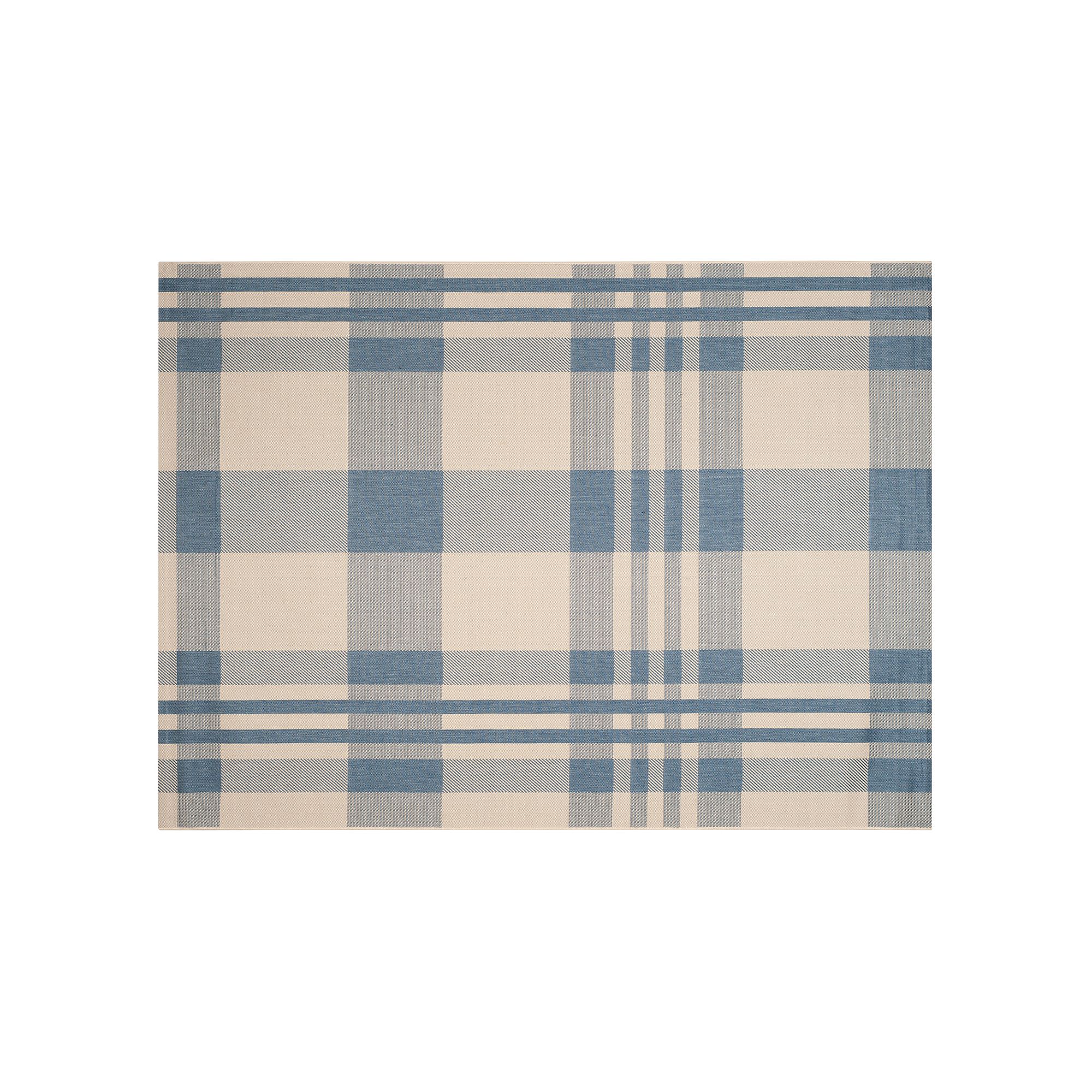 Safavieh Courtyard Tartan Plaid Indoor Outdoor Rug, Beige Blue