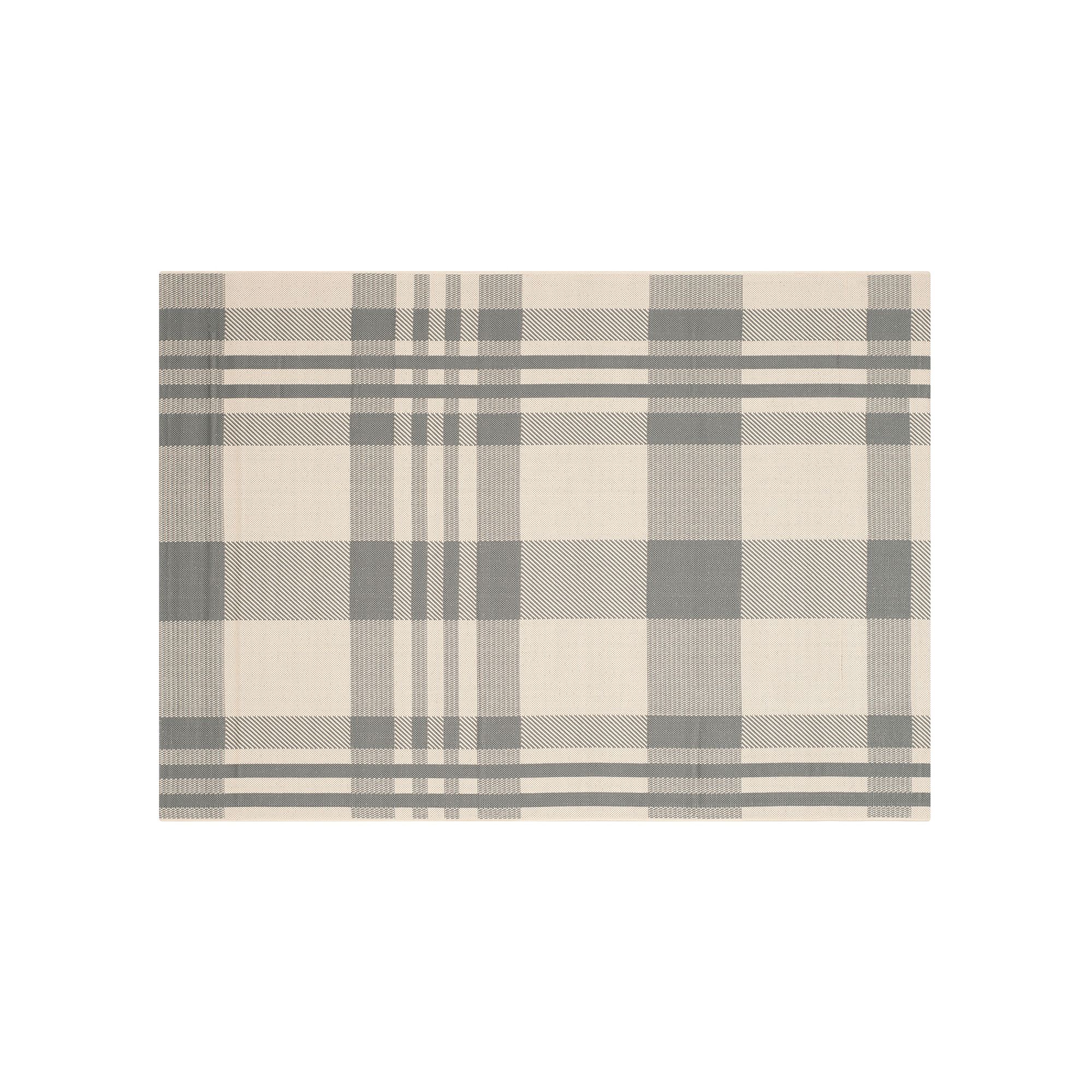 Safavieh Courtyard Tartan Plaid Indoor Outdoor Rug, Gray Ivory