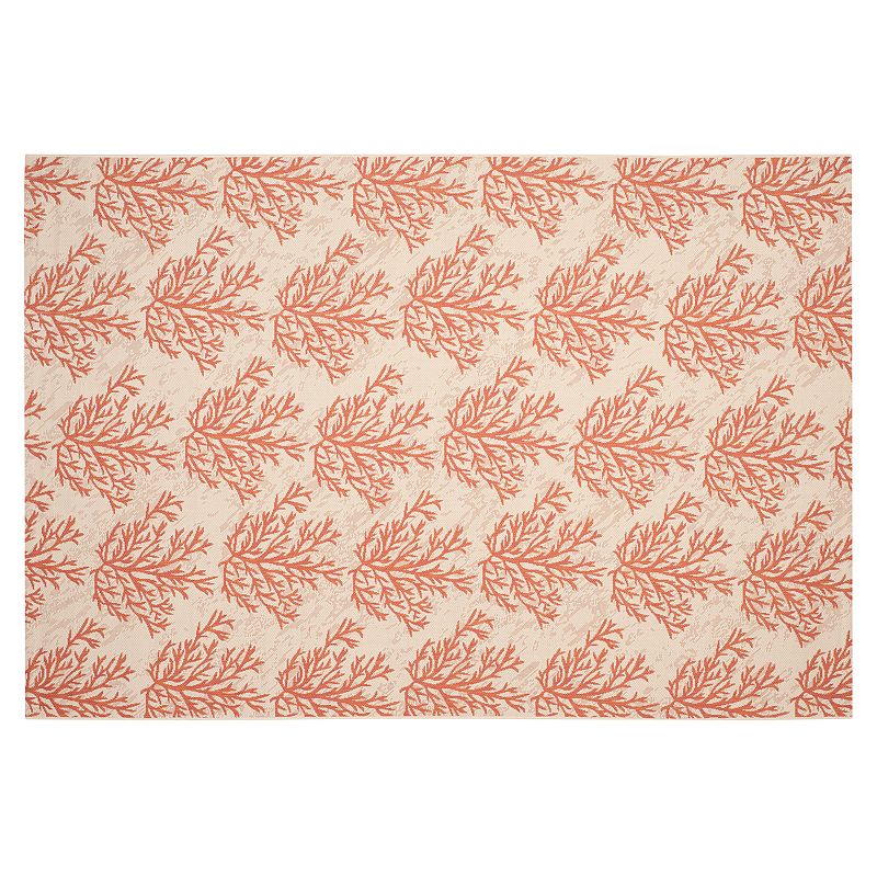 Safavieh Courtyard Willow Branch Indoor Outdoor Rug, Beig/Green, 8X11 Ft