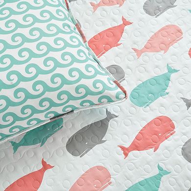 Lush Decor Whale Quilt Set