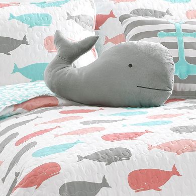 Lush Decor Whale Quilt Set