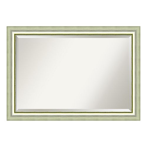 Amanti Art Vegas Burnished SilverTone Traditional Wood Wall Mirror