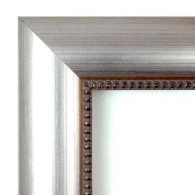 Amanti Art Vegas Burnished Silver-Tone Traditional Wood Wall Mirror