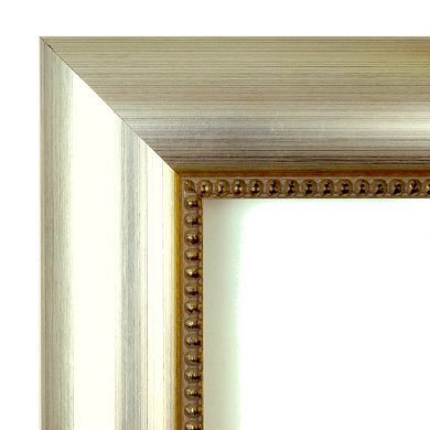 Amanti Art Vegas Burnished Silver-Tone Traditional Wood Wall Mirror