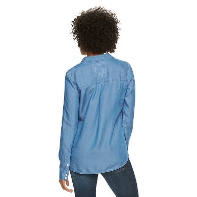 Juniors' SO® Perfectly Soft Button-Front Shirt