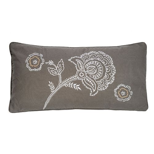 Levtex Casablanca Embroidered Flowers Throw Pillow