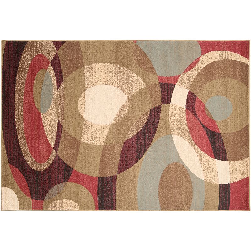 Decor 140 Kirklar Geometric Rug, Dark Red, 8X11 Ft