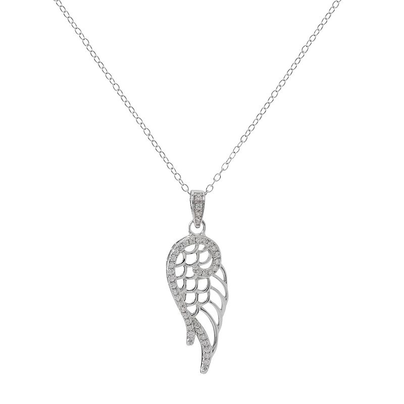 69945050 Hallmark Sterling Silver Cubic Zirconia Wing Penda sku 69945050