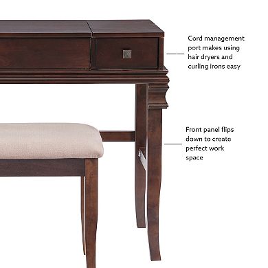Linon Angela Vanity 2-piece Set