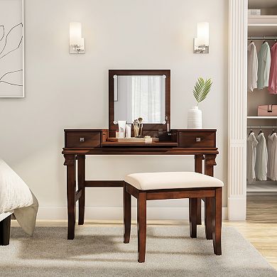Linon Angela Vanity 2-piece Set