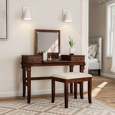Linon Angela Vanity 2-piece Set