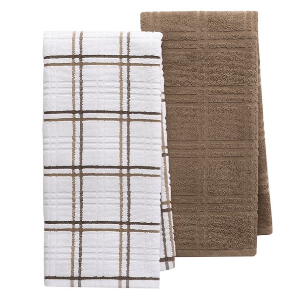 Food Network™ Plaid Kitchen Towel 2-pack - Portabella