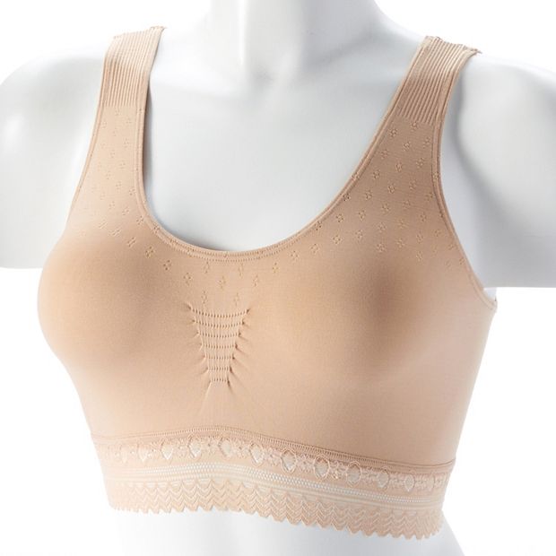 Bali Comfort Revolution Microfiber Crop Top Bralette Seamless Microfiber  Pullover 103J 