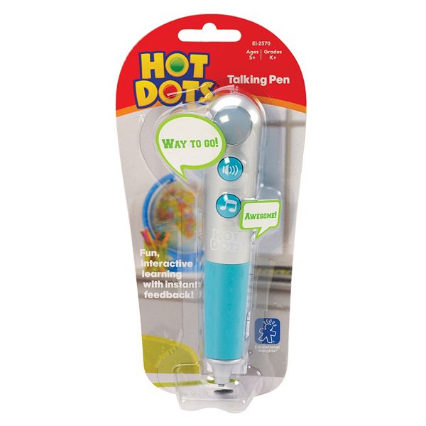 LEARNING RESOURCES HOT DOTS TALKING PEN Set of 6 Interactive Pens SILVER 2571 