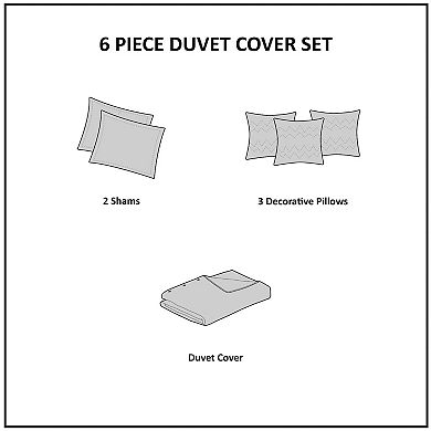 Madison Park Pacific Grove 6-piece Duvet Cover Set