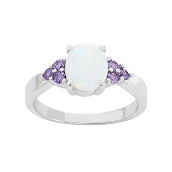 Nautica Rocks Sterling Silver Lab-Created Opal & Cubic Zirconia Ring