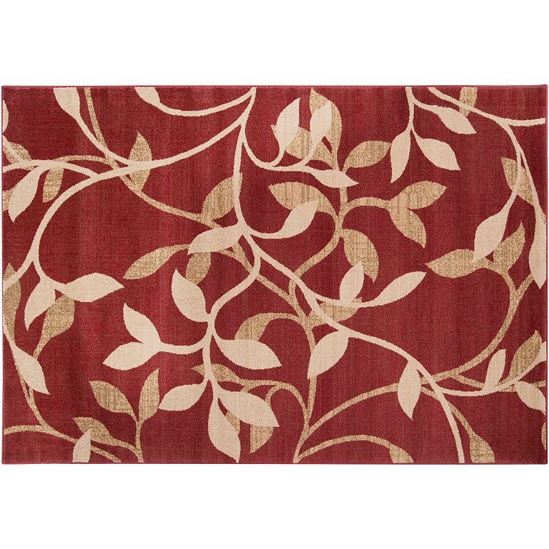 Decor 140 Cedrela Vine rug, Dark Red, 8Ft Rnd