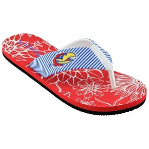 Women's Kansas Jayhawks Floral Flip-Flops