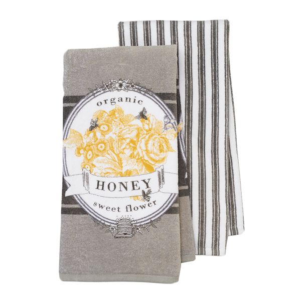 French Market Black Kitchen Towel Set