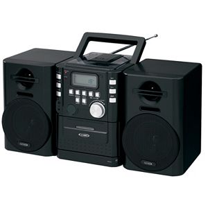 Jensen Portable CD Music System with Cassette Deck & FM Stereo Radio