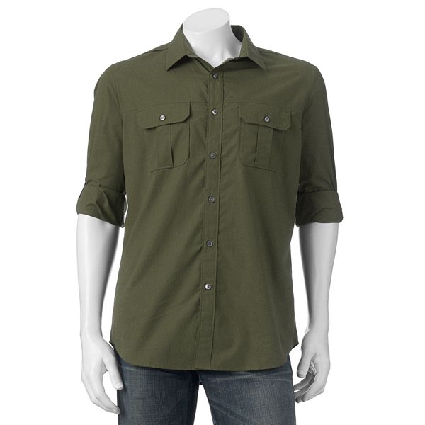 Men's Apt. 9 Modern-Fit Roll-Tab Button-Down Shirt
