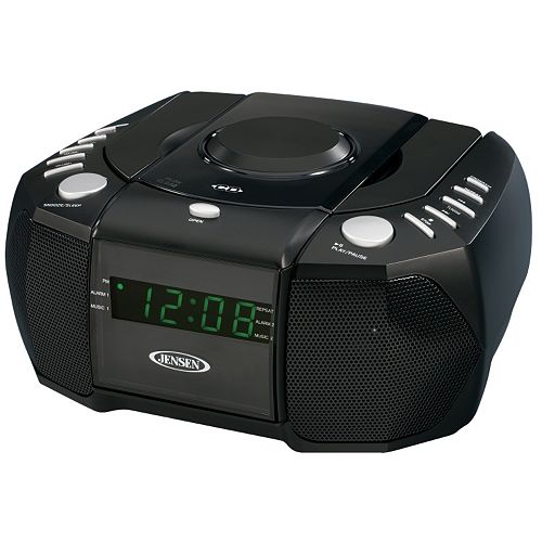 Jensen AM / FM Stereo Dual Alarm Clock Radio with CD Player