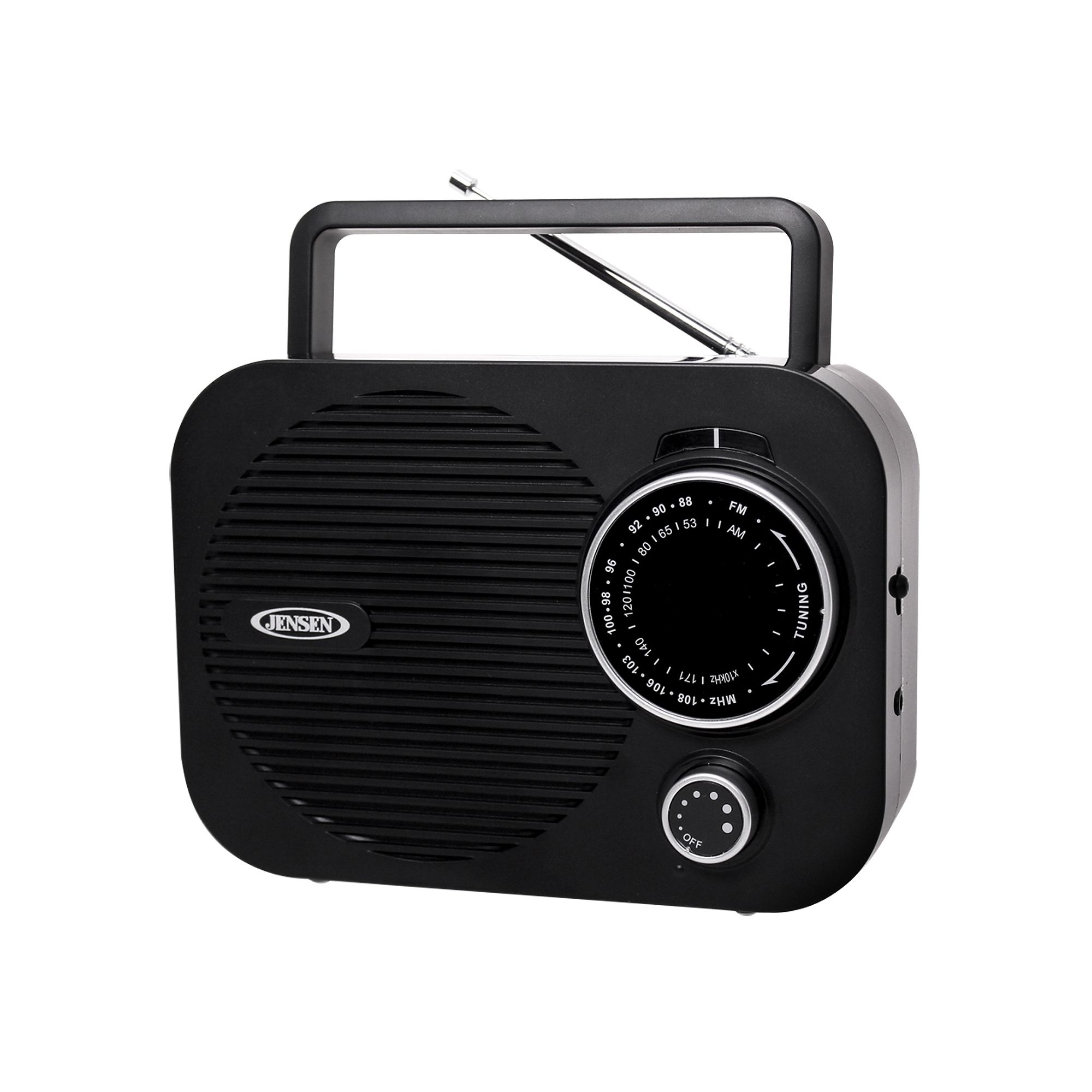 Jensen Portable AM / FM Radio, Black
