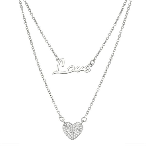 MEVECCO Women's Layered Heart Necklace