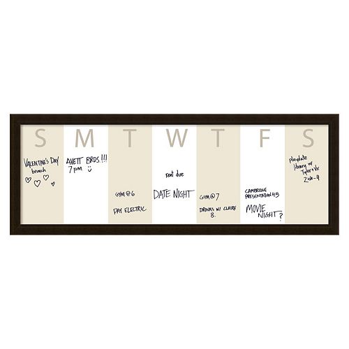 Amanti Art Horizontal Dry Erase Week Calendar Wall Decor