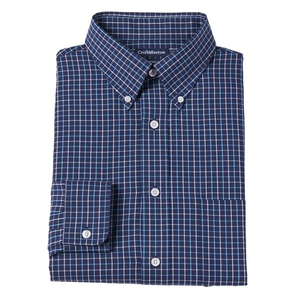 Men s Croft Barrow Regular Fit Wrinkle Resistant Easy Care Dress Shirt