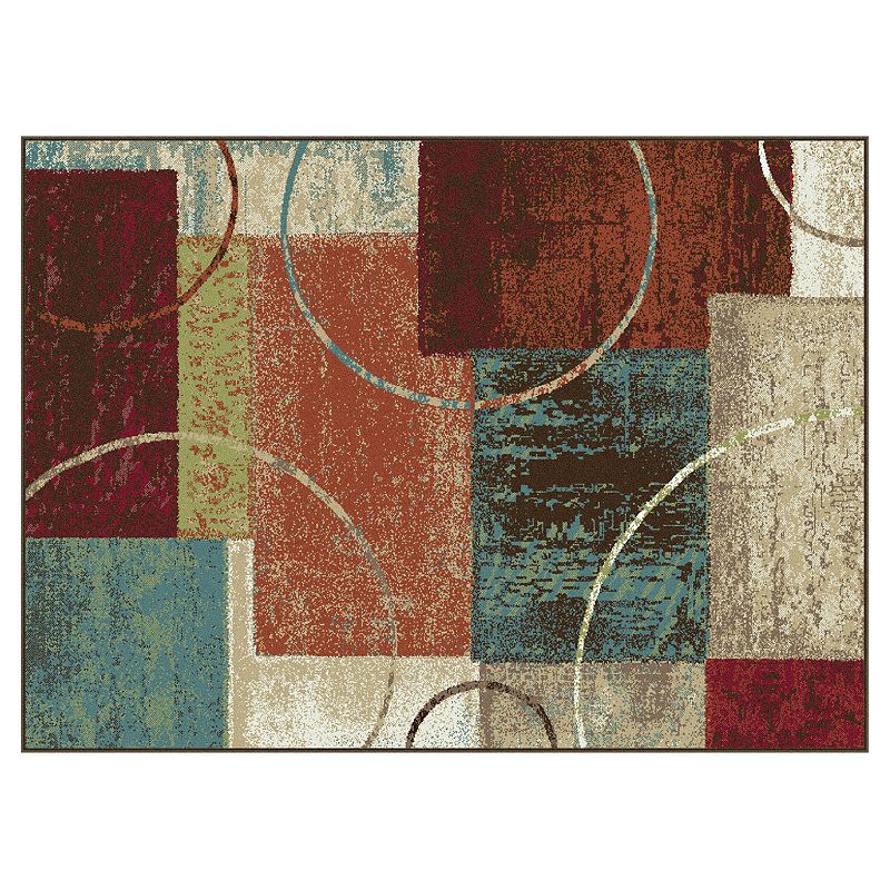 KHL Rugs Conner Abstract Rug, Multi, 5X7 Ft