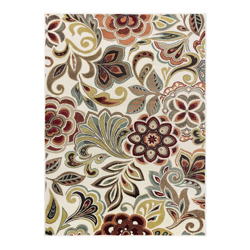 KHL Rugs Dilek Abstract Rug, Beige, 5X7 Ft