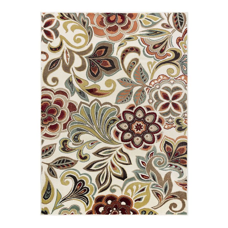 KHL Rugs Dilek Abstract Rug, White, 2X3 Ft