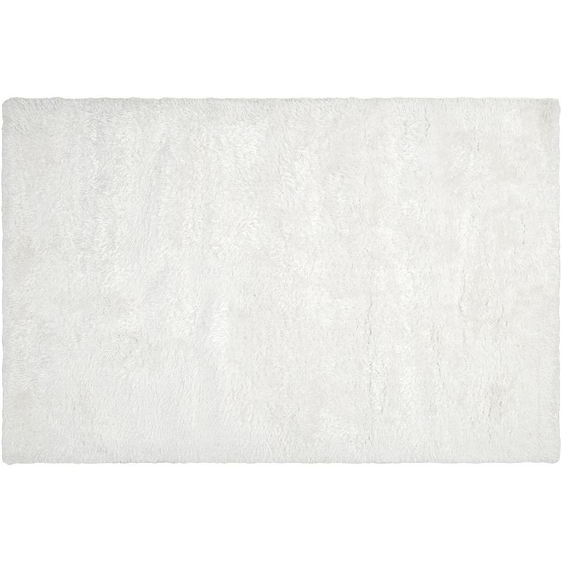 Decor 140 Villa Solid Shag Rug, White, 5X8 Ft