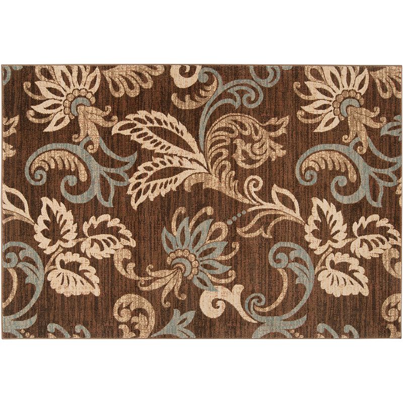 Decor 140 Ceratonia Floral Rug, Brown, 8X11 Ft