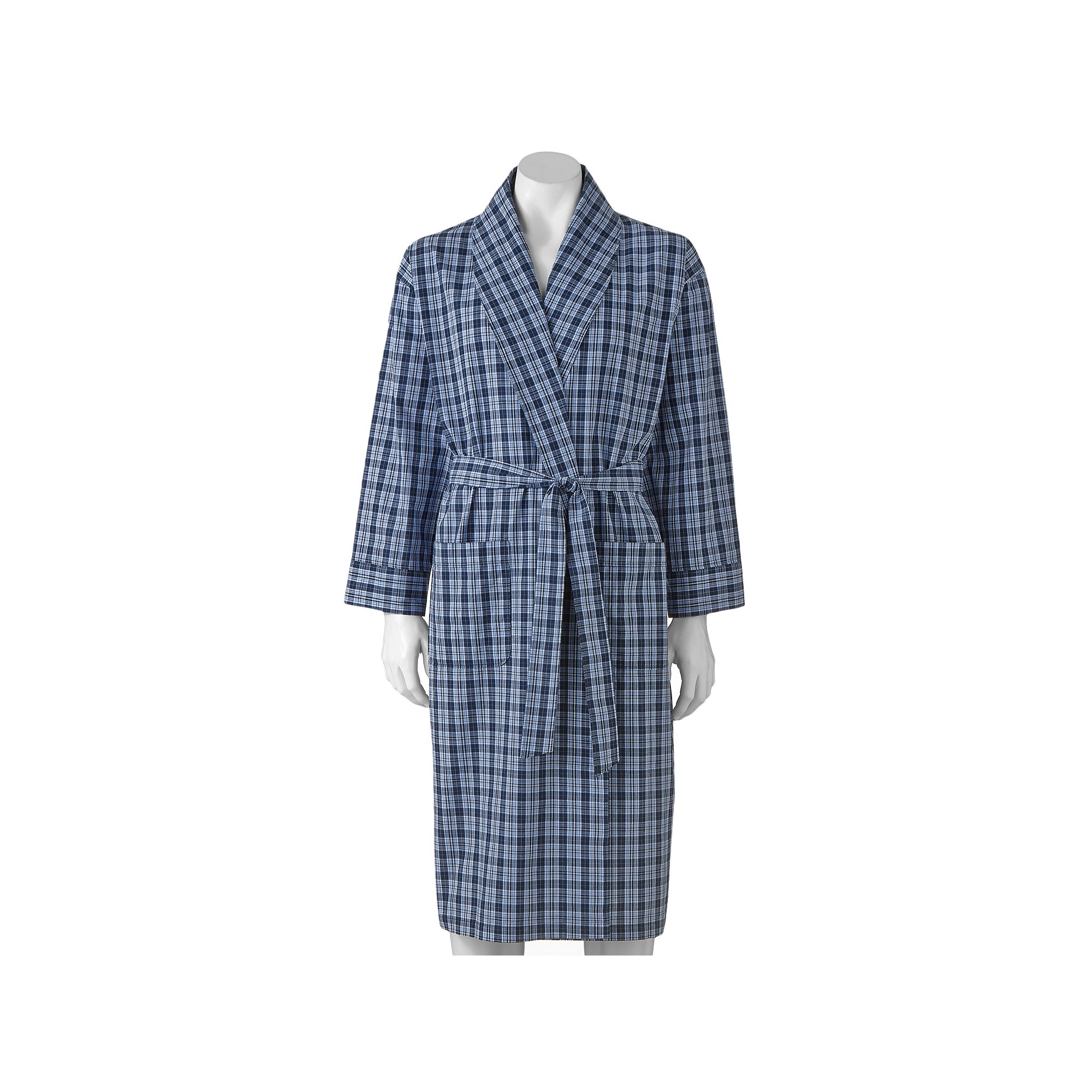 Big & Tall Hanes® Lightweight Woven Shawl Robe, Mens, Size: 3XLT-4XLT, Bl