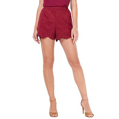 Women's LC Lauren Conrad Faux-Suede Eyelet Shorts