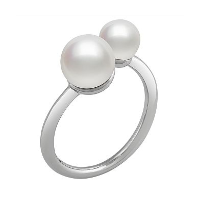 Sterling Silver Freshwater Cultured Pearl Openwork Ring