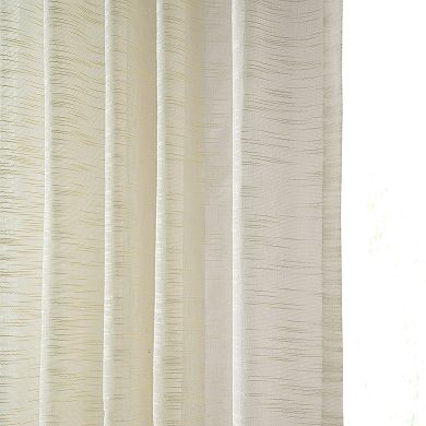 EFF 1-Panel Solid Open-Weave Sheer Window Curtain