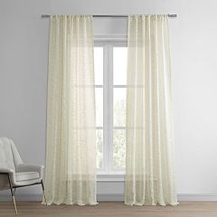 White Eff Linen Curtains Drapes Window Treatments Kohl S