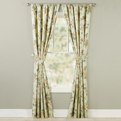 Home Classics 2 Pack Rose Window Curtains