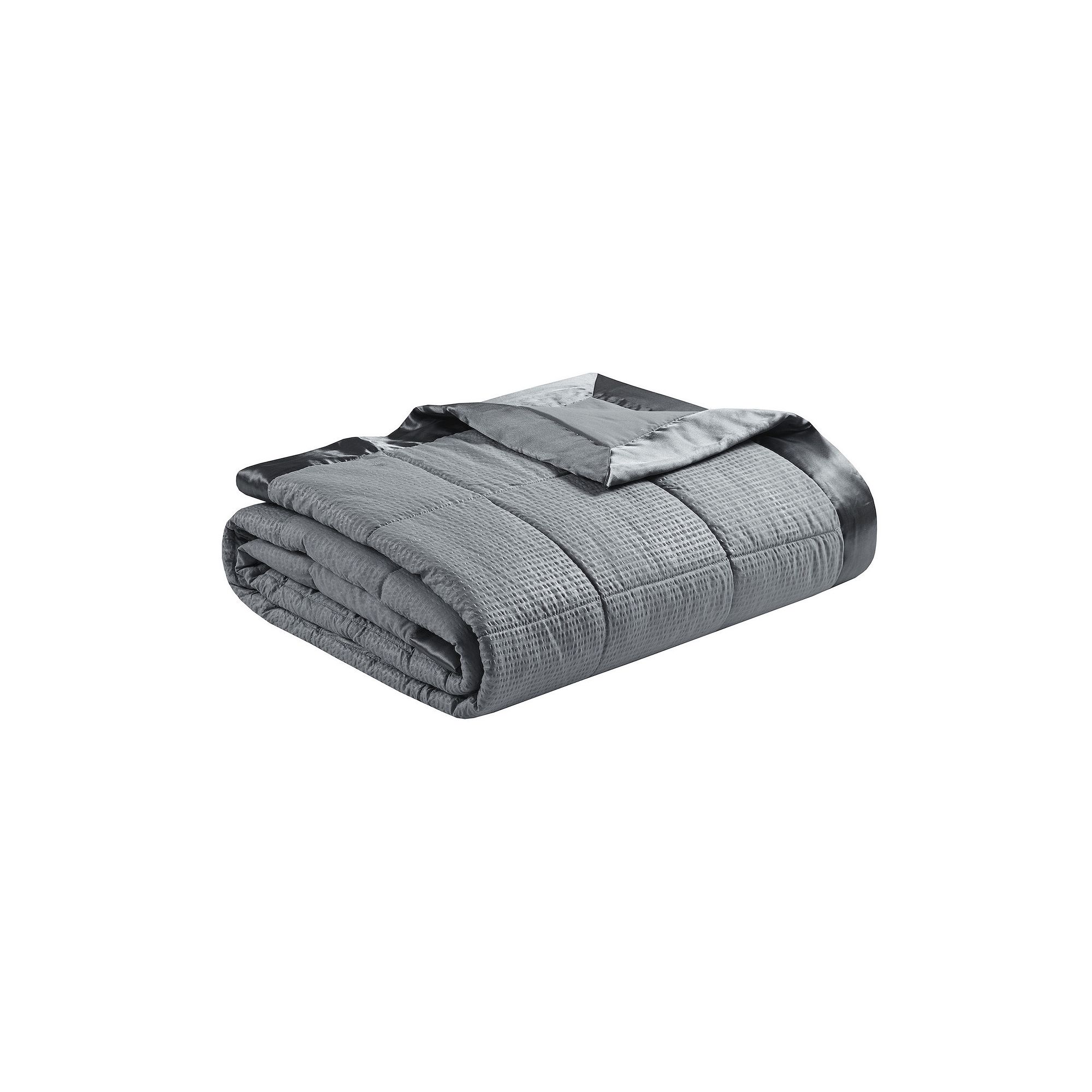 Madison Park Cambria Oversized Down Alternative Blanket with Satin Trim, Gr