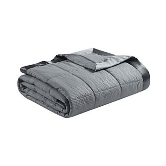 Madison Park Cambria Oversized Down Alternative Bed Blanket with Satin Trim