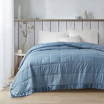 Madison Park Cambria Oversized Down Alternative Bed Blanket with Satin Trim