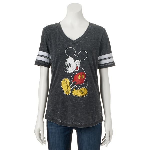 Disney's Juniors' Mickey Mouse Burnout Football Graphic Tee