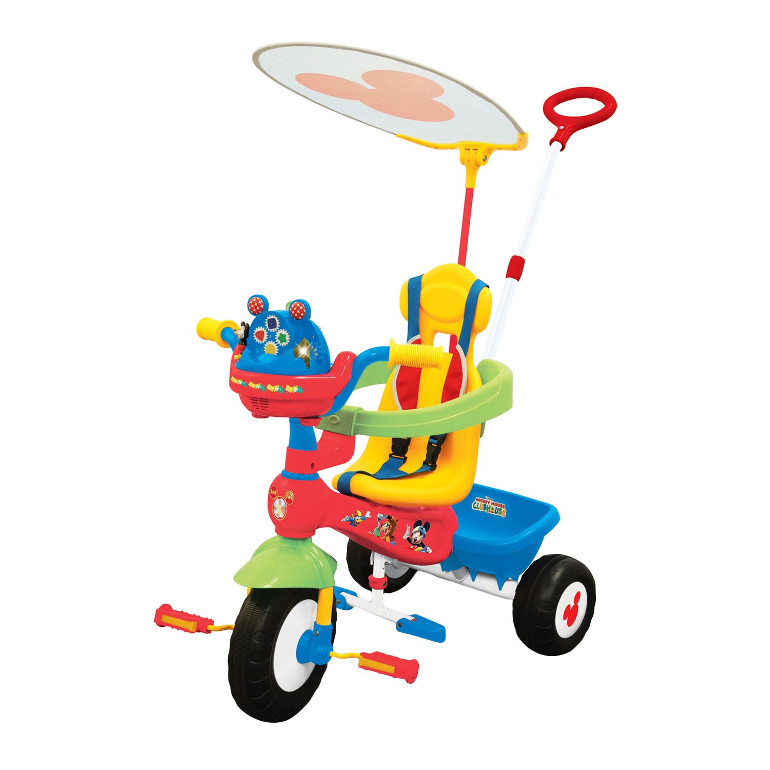 mickey mouse trike with parent handle