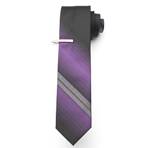 Van Heusen Patterned Tie With Tie Bar - Men